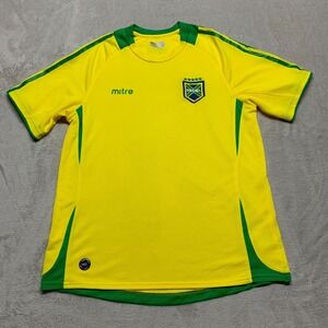 Mitre Brasil Brazil Soccer‎ Futbol Jersey Shirt Yellow Men's S